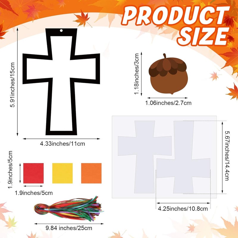 Chiisong 24 Sets He Never Leaves Crafts Kit DIY Tissue Paper Sign Crafts for Back to School Fall Harvest Thanksgiving Religious Christian Party Fun Home Actives - Image 2